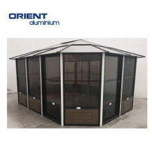 Highly Durable Grey Aluminum Frame Commercial Villa Polycarbonate Greenhouse For Sale